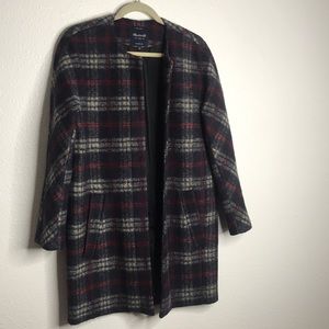 NWOT Madewell Plaid Coat - Size 2